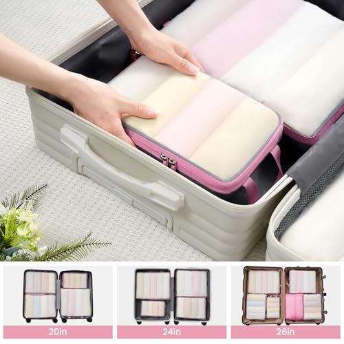 6 Set Ultralight Compression Packing Cubes Packing Organizer for Travel Accessories Luggage Suitcase Backpack
