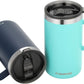 KXIAOCHEN 20oz Insulated Coffee Mug with Lid, Stainless Steel Coffee Cup, Double Wall Vacuum Coffee Tumbler with Handle, Premium Thermal Travel Coffee Mug (Blue green Navy 2Pack)