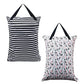 BABY 2 Pack Large Wet Dry Bag Waterproof Hanging Cloth Diaper with Double Zippered Pockets 25x18 inches (2 Count)