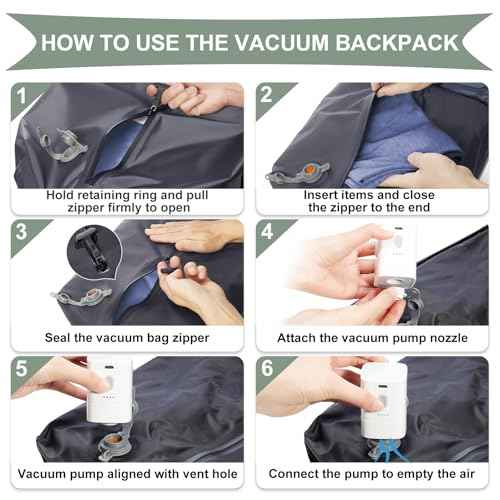 Vacuum Backpack Travel with Pump