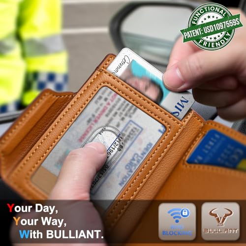 Men Airtag Leather Wallet Metal Case Money Clip