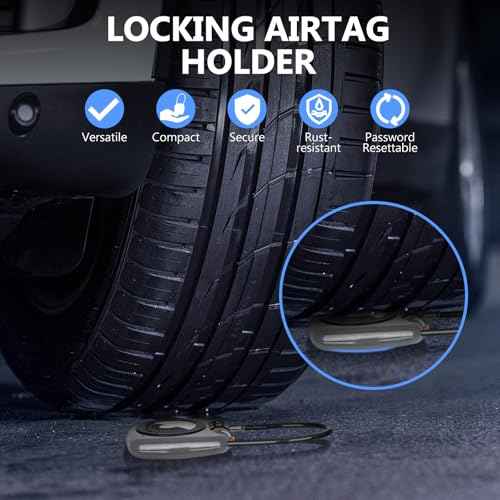Compatible with Apple AirTag Secure Lock with Wire Cable (2 Count)
