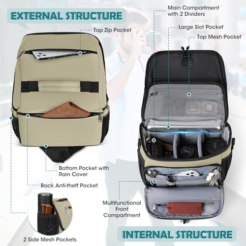 Camera Bag DSLR SLR Mirrorless Camera Case for Photographer