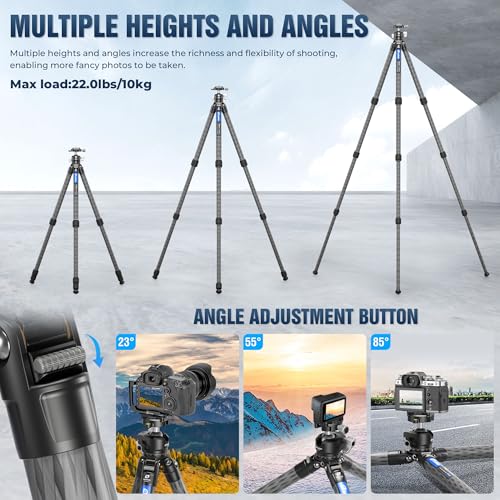 Carbon Fiber Tripod for Camera with 360° Panoramic Ball Head