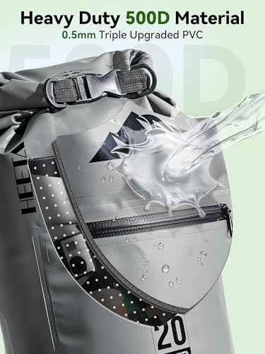 Waterproof Dry Bag Backpack with Zippered Pocket