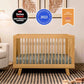 Hudson 3-in-1 Convertible Baby Crib, Honey