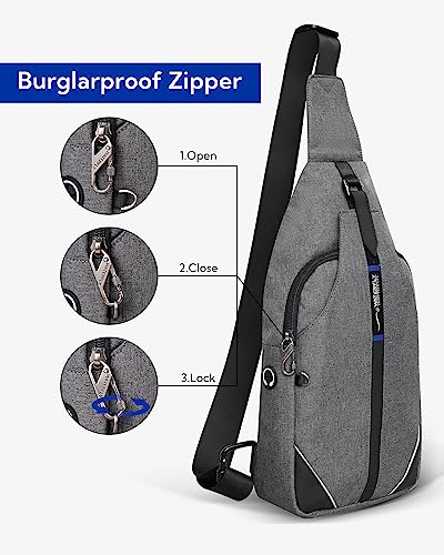 Medium Crossbody Sling Backpack Anti Theft Backpack for Traveling Chest Shoulder Bag
