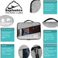 5 Set Packing Cubes for Travel Large Suitcase Luggage Organizer Bags Travel Accessories Vacation 4 Cubes 1 Laundry Pouch Bag (5 Count)