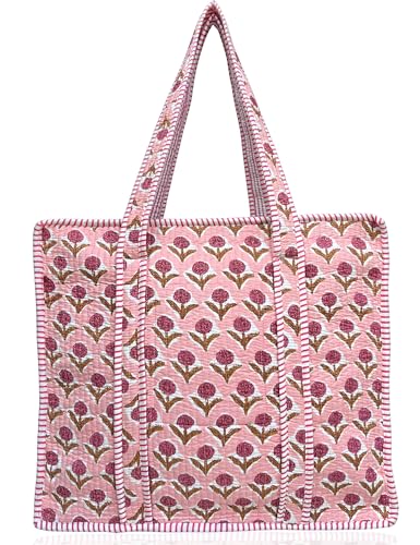 100% Cotton Quilted Tote Bag For Women