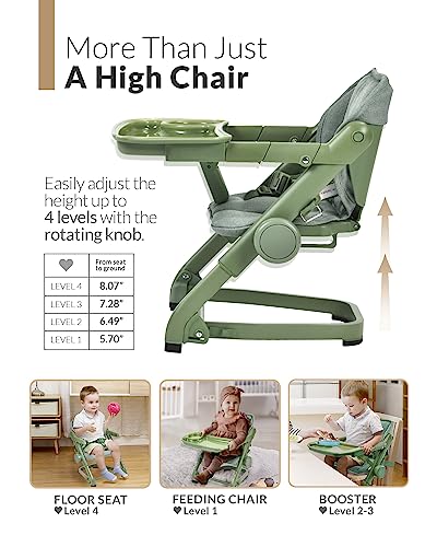 Feed Me 3-in-1 Travel High Chair Booster Seat - Avocado Green
