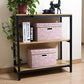 Collapsible Storage Boxes with Lids Fabric Decorative Storage Bins Cubes Organizer Containers Baskets with Cover Handles Divider for Bedroom Closet Living Room 14.9x9.8x9.8 Inch 1 Pack
