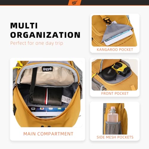 Sling Bag RFID Crossbody Sling Backpack Cross Body Shoulder Bag Travel Hiking Daypack for Women Men