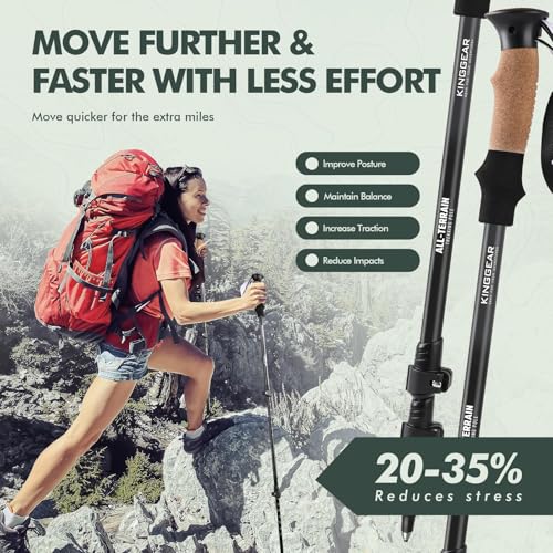 Trekking Poles 7075 Aluminum Lightweight Hiking Sticks (2 Count)
