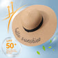 Beach Sun Hats for Women Big Straw Hats Womens Sun Hat UPF 50+ Floppy Foldable Summer Hat for Vacation Honeymoon