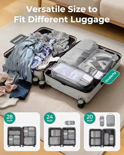 6 Set Compression Packing Cubes for Travel (6 Count)