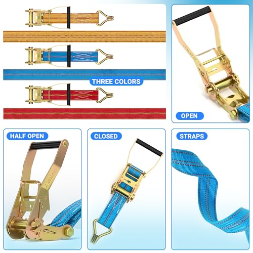 2Pack Ratchet Straps Heavy Duty (2 Count)