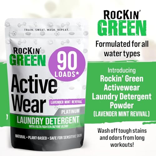 Active Wear Laundry Detergent Powder Lavander Mint 90 Loads (45 Ounce)