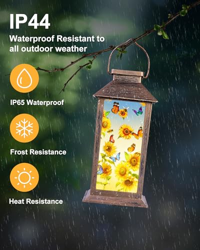 Solar Lanterns Outdoor Waterproof Garden Decor Birthday Gifts for Women Mom Grandma Sister