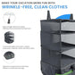Stow-N-Go Hanging Travel Shelves, Packing Organizer for Luggage. Carry on Closet for Suitcase. Expandable Packing Cube. Travel Essentials. (Dark Gray - L, L = (L) 11.8" x (W) 11.8")