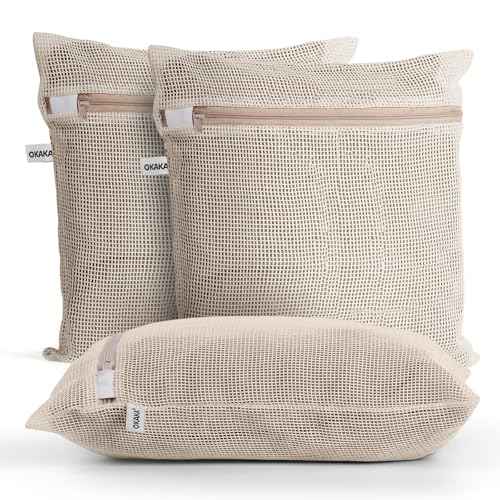 100% Pure Cotton Mesh Laundry Bags (3 Count)
