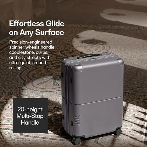 Checked Expandable Suitcase