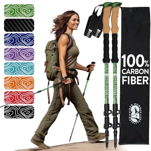 100% Carbon Fiber Trekking Poles by USA Brand