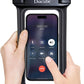 2-Pack Waterproof Phone Pouch, Universal IPX8 Floating Waterproof Case with Adjustable Lanyard for All Phones [Up to 8.3"] Beach, Waterpark & Travel Essentials - Black