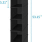 MAX Houser 10-Shelf Hanging Shoe Shelf Organizer, Hanging Shoe Storage for Closet (Black)