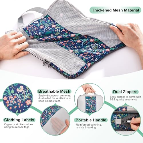 8 Set Compression Packing Cubes for Travel Essentials (8 Count)