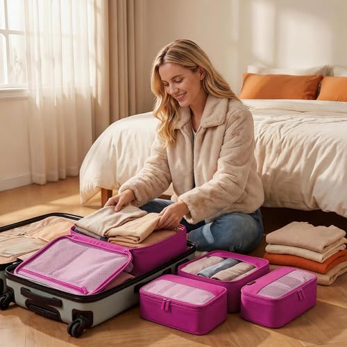 4 Piece Compression Packing Cubes for 3 (4 Count)