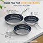 3-Piece 8”, 10”, 12” Forged Lightweight Frying Pan Set