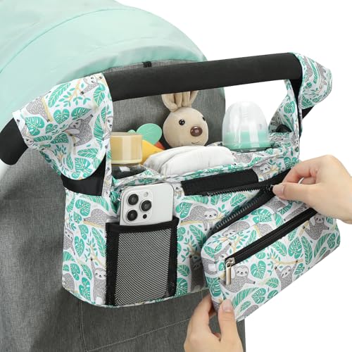 Universal Stroller Organizer with Insulated Cup Holder