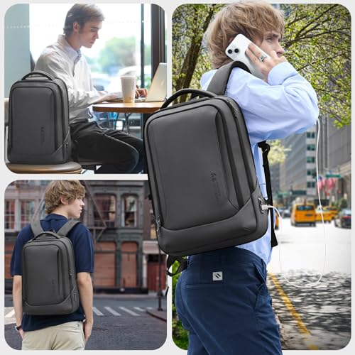 Laptop Backpack for Men for 15.6 Inch Computer Bag with USB A&C Charger