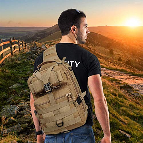 Tactical Sling Bag Pack Military Assault Rucksack Shoulder Bag Backpack Chest Pack Handbag Waterproof for Travel School Hiking Camping Trekking Exploring Fishing Hunting