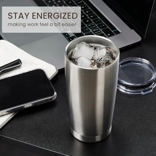 20oz Tumbler 12 Pack Double Wall Vacuum Insulated Travel Mug Bulk (12 Count)