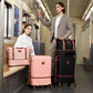 Joyway Carry On Luggage 20 Inch Expandable Suitcase with Spinner Wheel, 3 Piece Hard Shell Luggage Set with TSA Lock(Pink)
