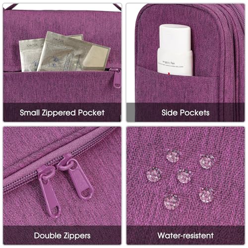 Large Hanging Toiletry Bag for Women Travel Makeup Bag Organizer Toiletries Bag Dry Wet Separation