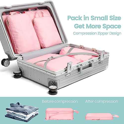 Compression Packing Cubes for Travel (6 Count)