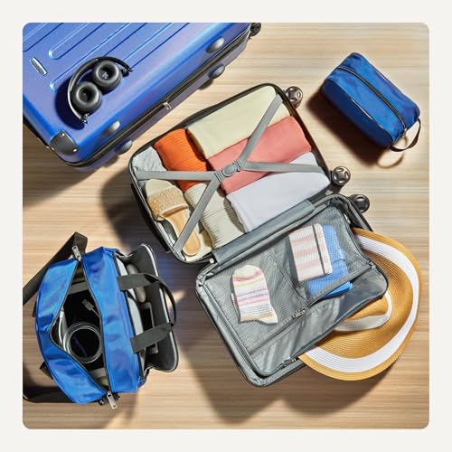 4 Piece Hardside Luggage Set with Multidirectional Spinner Wheels (4 Count)