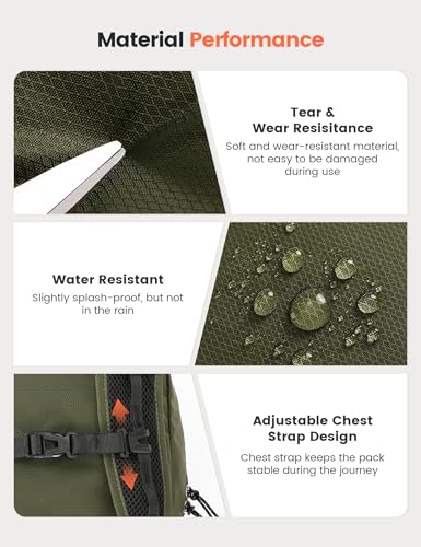 Hiking Backpack Ultralight Packable RFID Travel Daypack Small Nylon Stuff Pack 16L Outdoor Bag for Women Men