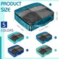 5 Pcs Packing Cubes for Suitcase Large Travel Cubes Carry on Luggage Organizer Bags for Clothes Accessories (5 Count)