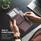 Pop up Card Wallet Minimalist Cash Wallets RFID Blocking Leather Smart Credit Card Holder with ID window for Men
