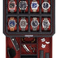 8 Slot Leather Watch Box with Valet Drawer
