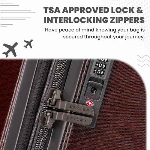 Traverse 3 Piece Carry On & Checked Suitcase Set with 360° Spinner Wheels (3 Count)