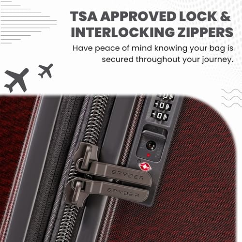 Traverse 29 Inch Expandable Hardside Upright Checked Suitcase with 360° Spinner Wheels