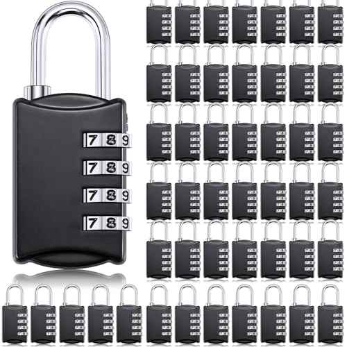 50 Pcs 4 Digit Combination Locks Small Combo for Luggage (50 Count)
