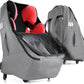 Car Seat Travel Bag with Wheels Heavy Duty Water-resistant Protective Cover for Airplane Travel & Rolling Design, Padded Handle,Padded Adjustable Strap (Grey)