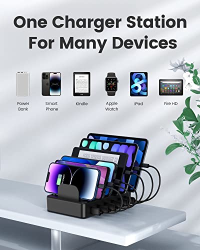 50W 6 Ports Multi Charger Station