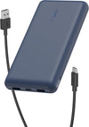 Belkin Portable Charger, USB C Power Bank 20000 mAh w/ 2 USB-A Ports, 15W w/ Type-A to Type-C Cable for iPhone 16, 15, Plus, Pro, Max, Samsung Galaxy S25, S24, Google Pixel 10, iPad, etc. - Blue