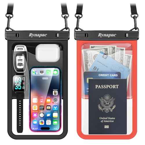 Large Waterproof Phone Pouch Up to 10" (2 Count)